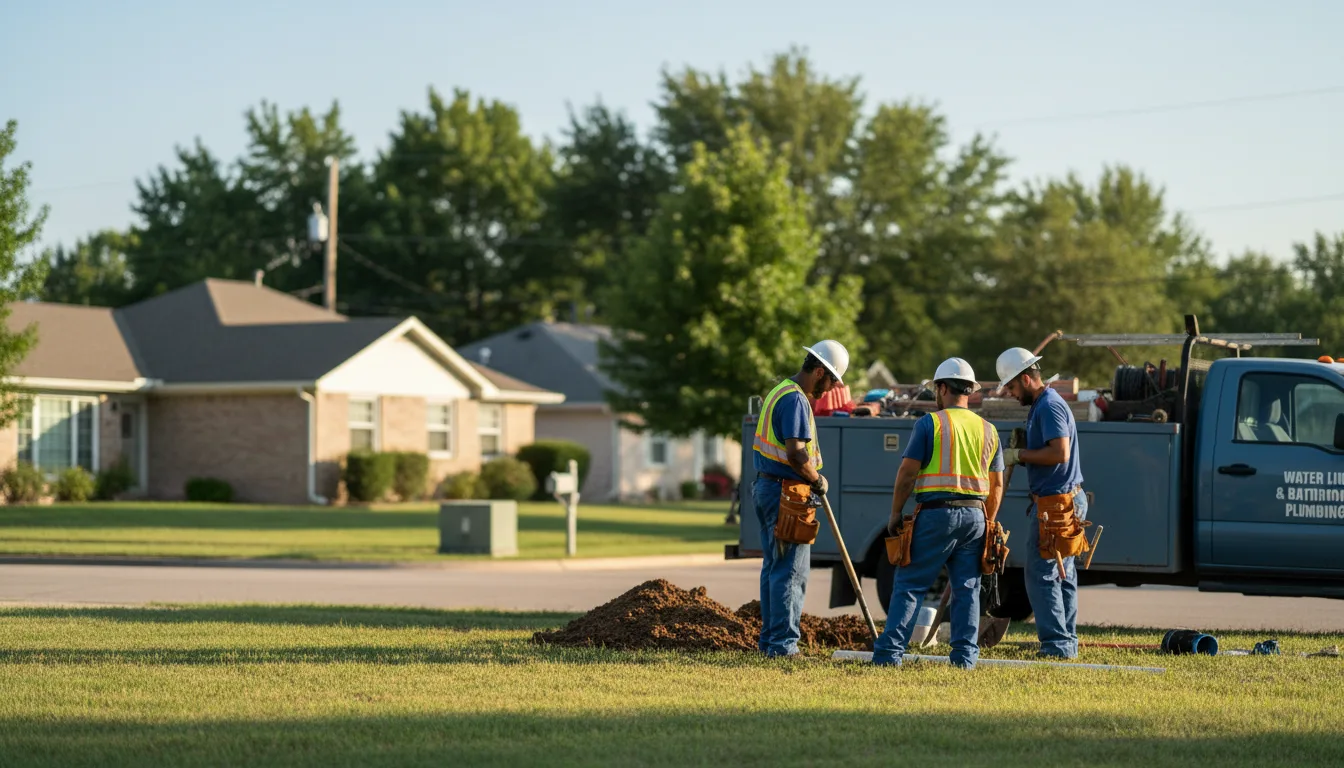 Residential water line and bathroom plumbing service in Atwood, OK